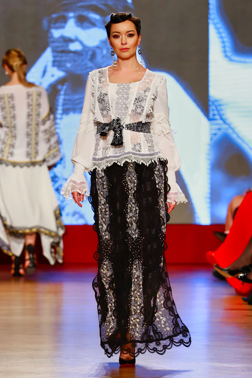 Fusta organza cu perle RM-7